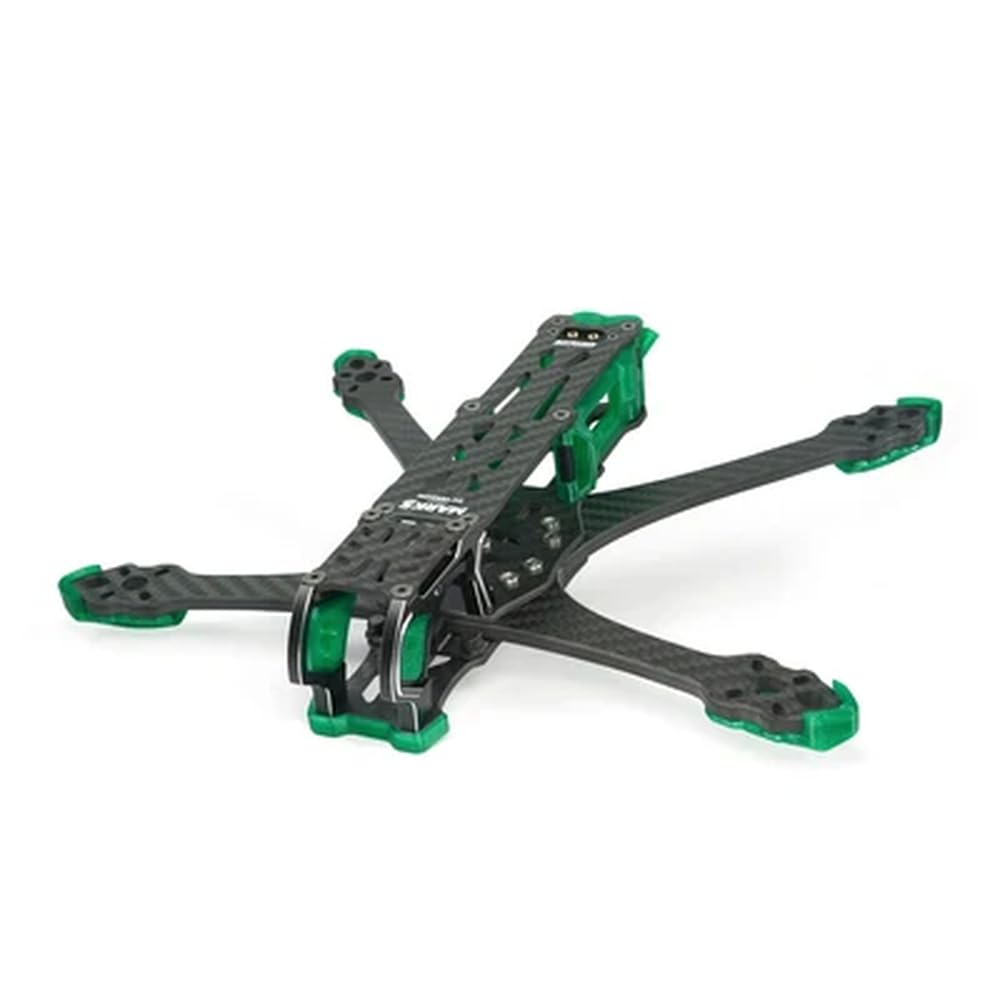 GEP-MK5X O3 Squashed X und GEP-MK5D O3 Deadcat Rahmen mit 5 mm Armen Kompatibel mit O3 Air Unit 5 Zoll FPV Freestyle HD Drone DIY Komponenten(MK5D Pro Green) von FDhRyTF