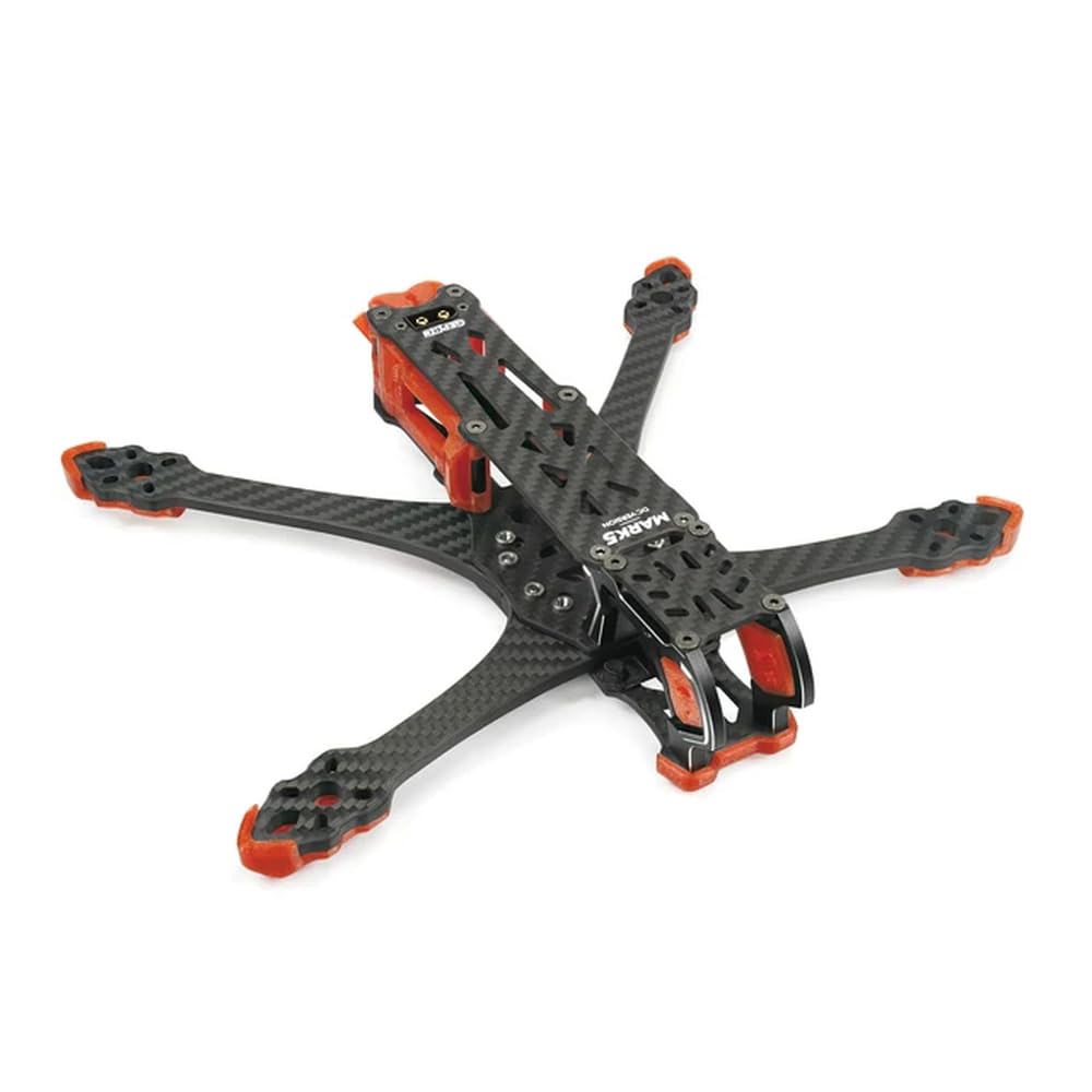 GEP-MK5X O3 Squashed X und GEP-MK5D O3 Deadcat Rahmen mit 5 mm Armen Kompatibel mit O3 Air Unit 5 Zoll FPV Freestyle HD Drone DIY Komponenten(MK5D Pro Orange) von FDhRyTF