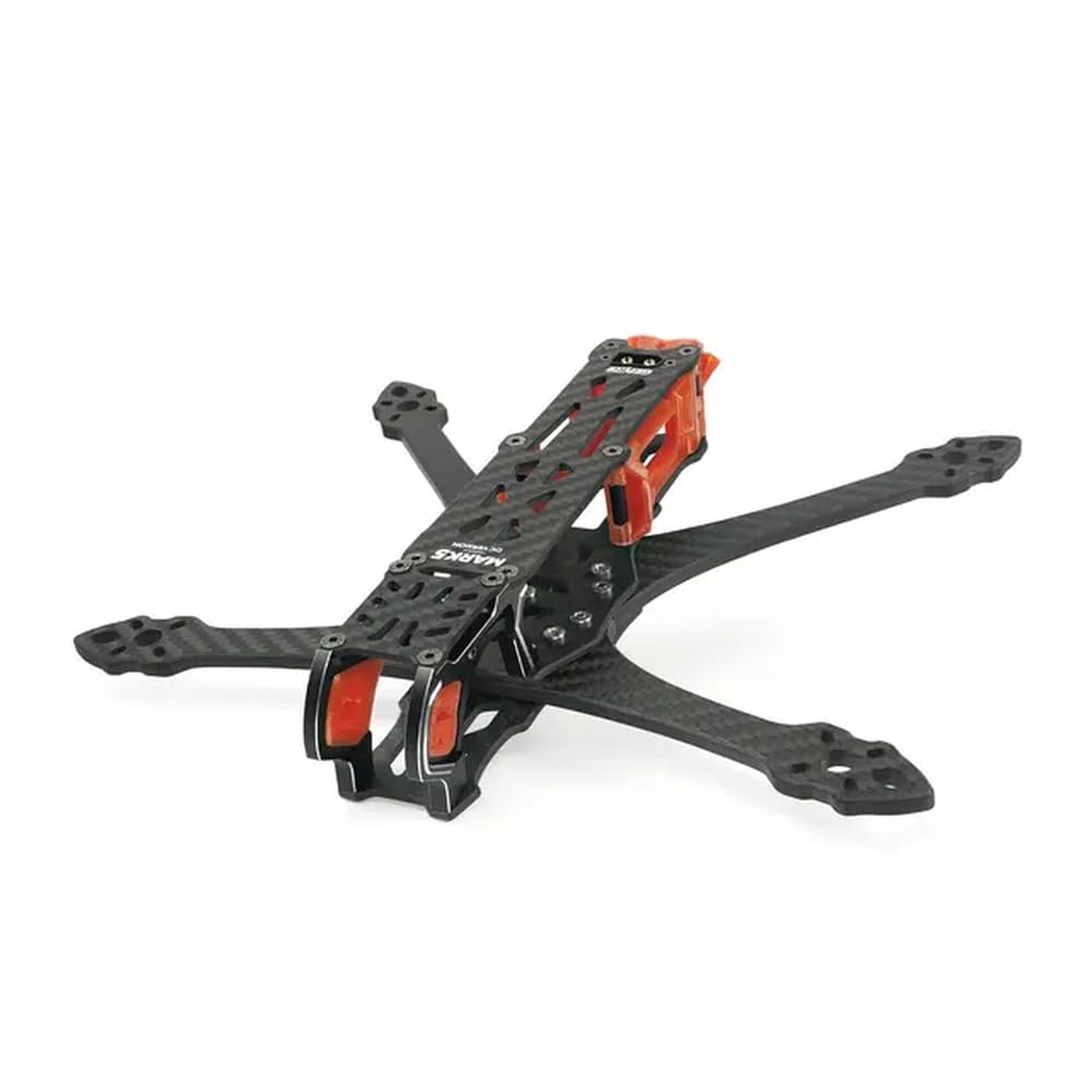 GEP-MK5X O3 Squashed X und GEP-MK5D O3 Deadcat Rahmen mit 5 mm Armen Kompatibel mit O3 Air Unit 5 Zoll FPV Freestyle HD Drone DIY Komponenten(MK5D Standard Orange) von FDhRyTF