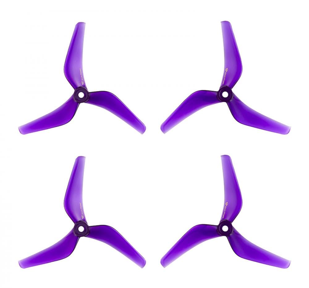 LCP 5140 5.1X4X3 3er-Pack Light Control Propeller Kompatibel mit RC Racing Freestyle-Drohnen, kompatibel mit 5-Zoll-Modellen(2PAIRS PURPLE) von FDhRyTF