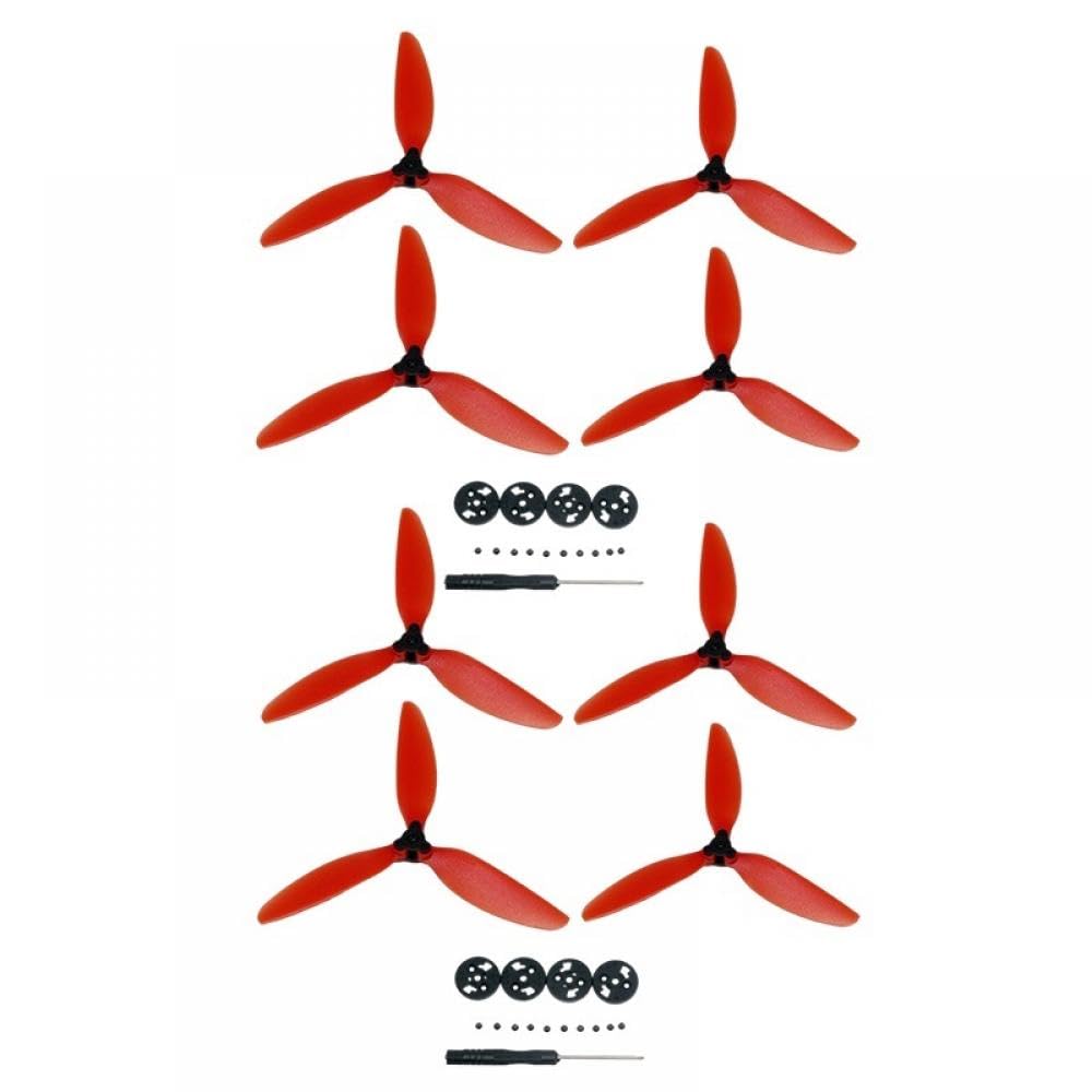 Leichte drei Propeller Kompatibel mit D 2 SE, kompatibles Ersatz-Drohnenteile-Zubehör(8PCS RED) von FDhRyTF