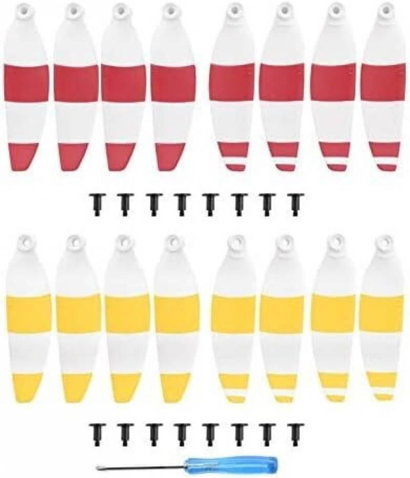 Leichtes Propellerset Kompatibel mit -ni 2 und SE-Drohnen 4 Paar 4726 Ersatzflügelventilatoren kompatibel mit -ni 2 SE-Zubehör 8 und 8 Silber(8 RED 8 YELLOW) von FDhRyTF