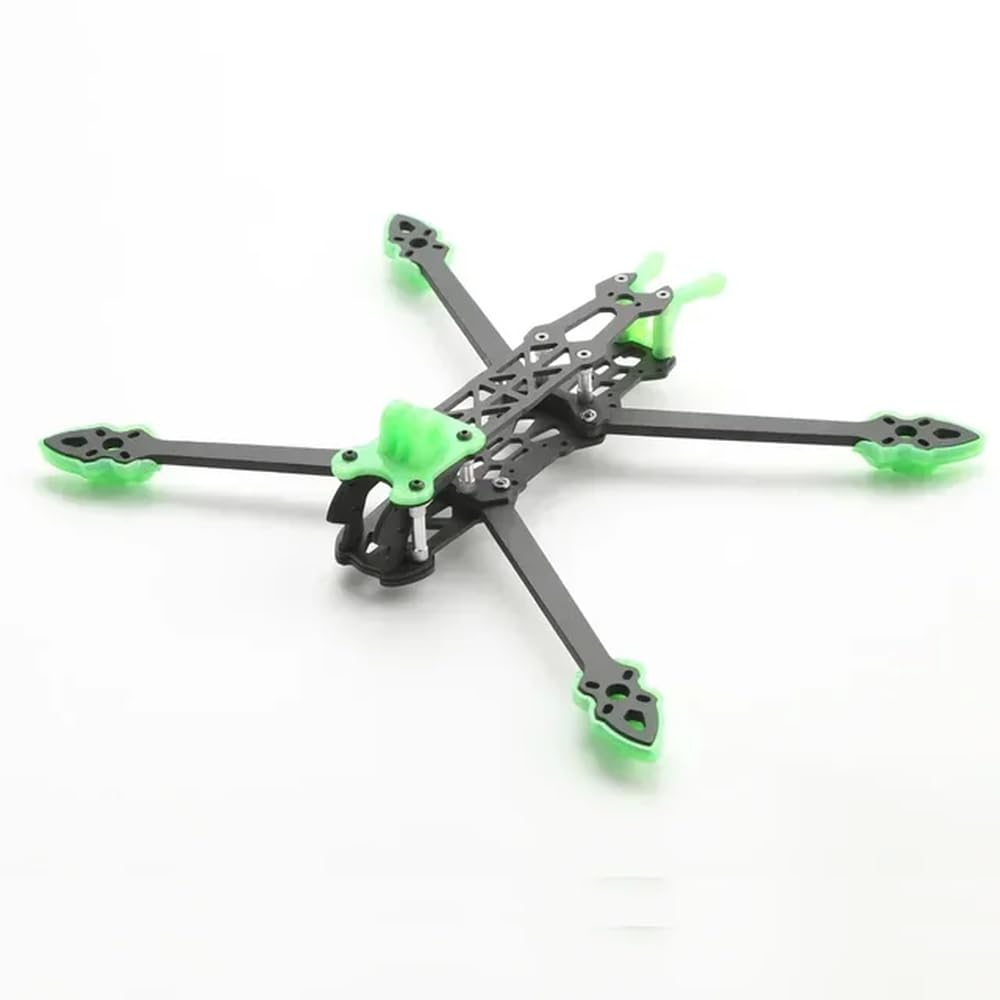 Mark4 Kohlefaser-Rahmen-Set, 17,8 cm, 295 mm dick, 5 mm, kompatibel mit Mark 4 FPV Racing Drohne, Quadcopter, Freestyle, RC-Flugzeug, DIY-Teile (Rahmen mit Gr-Druck) von FDhRyTF