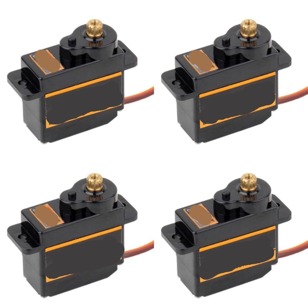 Metallgetriebe-Digital-Servo-Set, 4-teilig, ES08MDII, 12 g, 2,4 kg, geeignet Kompatibel mit verschiedene RC-Modelle von FDhRyTF