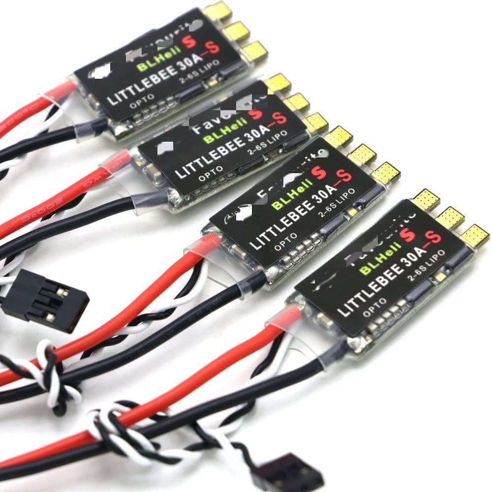 RC-Hubschrauberzubehör kompatibel mit FVT LITTLEBEE BLHeli-s Spring 20A 30A ESC 2-6S Unterstützt MultiShot Opto OneShot42 OneShot125 Austauschbares Zubehör 1/2/4/8 Stk(8 PIECES) von FDhRyTF