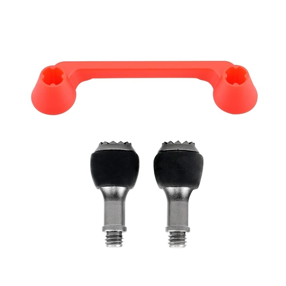 Rutschfeste Thumbstick-Abdeckung, kompatibel mit D 3 2 Air 2 Air 2S 3 Pro Fernbedienungs-Ersatzteilen(D Red) von FDhRyTF