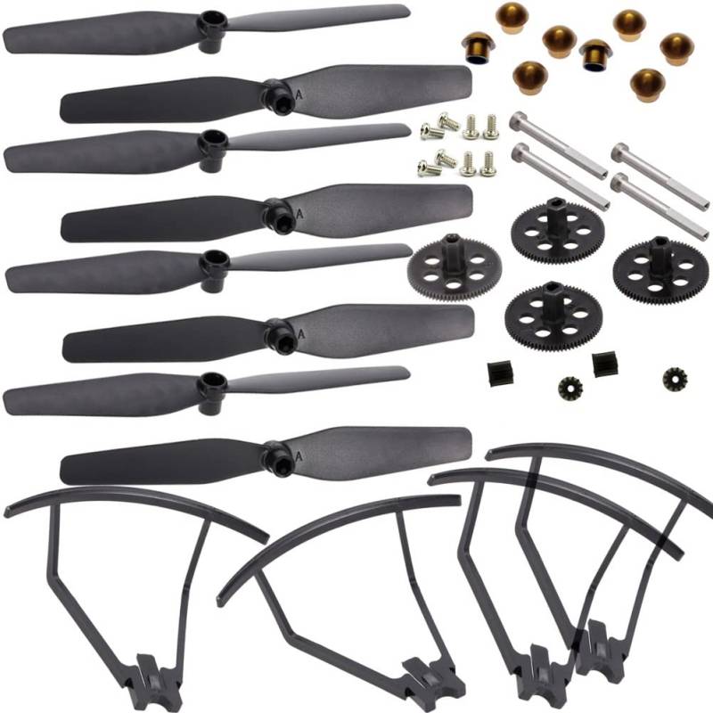 S167 S166 RC Drone Ersatzteile Kit Kompatibel mit SP500 Propeller Schutz Rahmen Arm Motor Getriebe Welle Schrauben(BLADES GUARDS KITF) von FDhRyTF