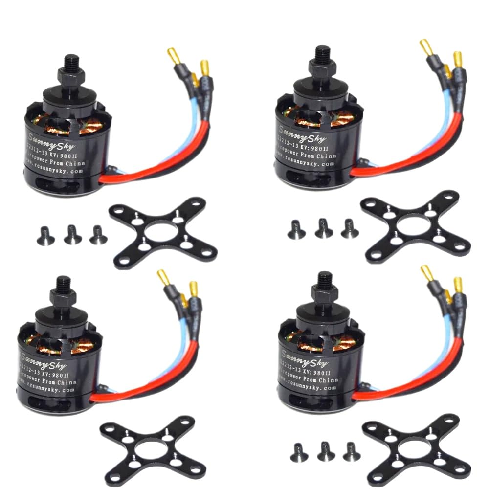 SunnySky X2216 2216 880KV 1100KV 1250KV 1400KV 2400KV II Outrunner Bürstenloser Motor, kompatibel mit RC-Modellen und 3D-Flugzeugen 1 2 4 Stk(1Pcs1100KV Flat axis) von FDhRyTF