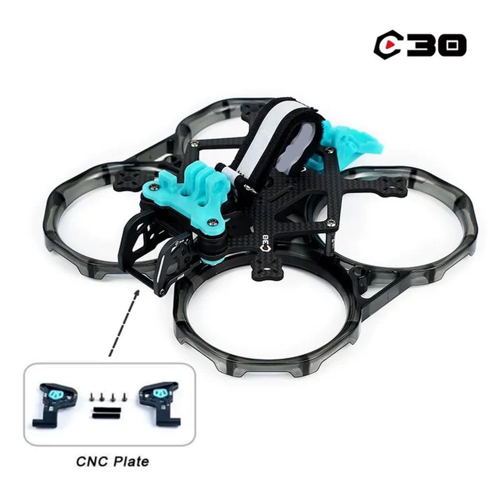 Upgrade Axisflying C30 138 mm C35 152 mm Cinewhoop Rahmen kompatibel mit FPV Freestyle kompatibel mit 3 Zoll 3,5 Zoll Drohne (C30 Grau) von FDhRyTF