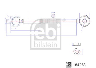 Febi Bilstein Axialgelenk, Spurstange [Hersteller-Nr. 184258] für Opel von FEBI BILSTEIN