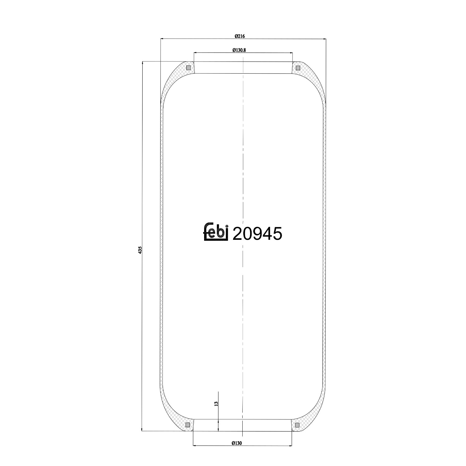 FEBI BILSTEIN Federbalg, Luftfederung IVECO,IRISBUS 20945 004714025,042261056,04703904 04703972,04714025,0004703904,0042261056,004703904,4716989 von FEBI BILSTEIN