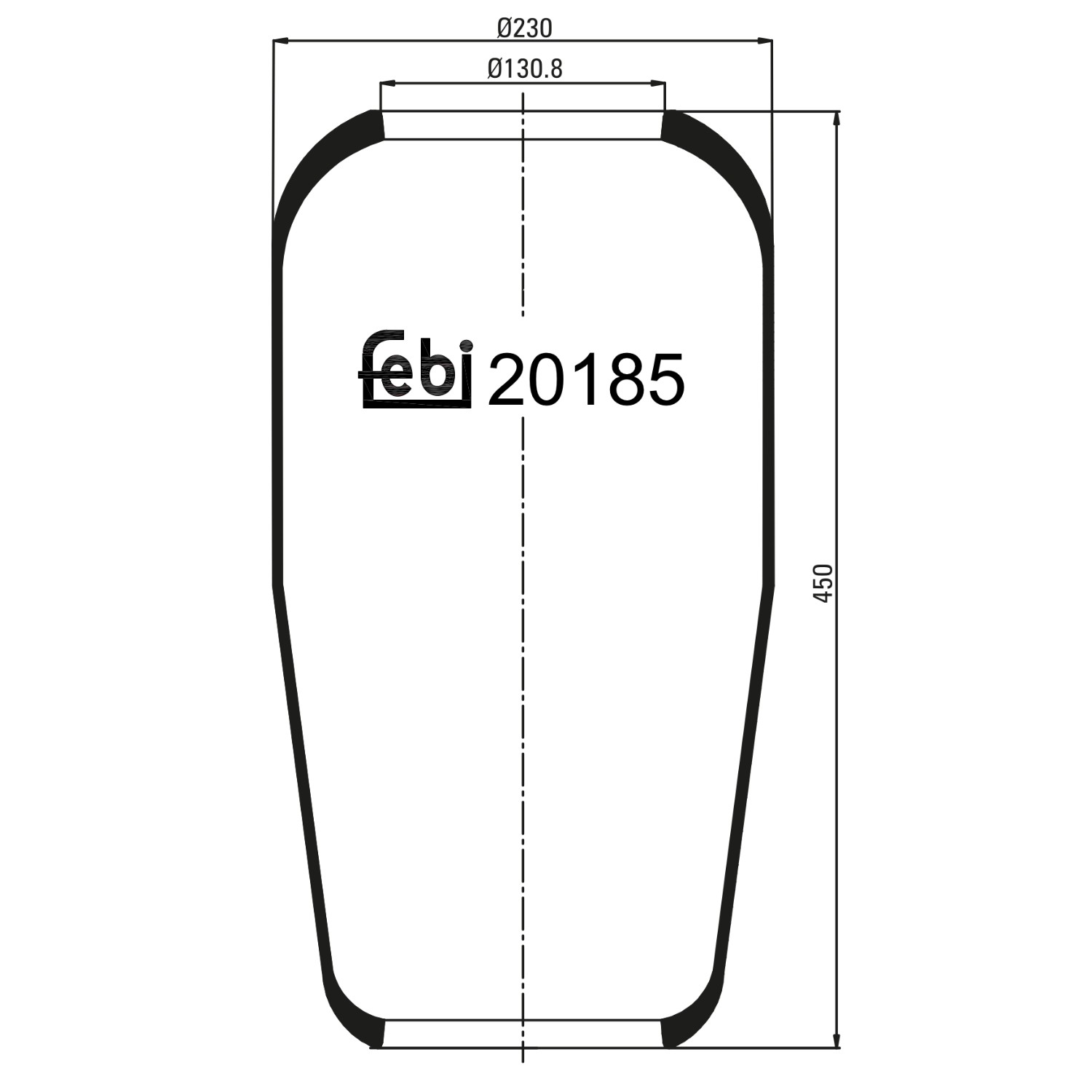 FEBI BILSTEIN Federbalg, Luftfederung IVECO,MAN 20185 0093166132,098478799,81436010123 81436010130,81436010150,093166132,81436010120,81436010125 von FEBI BILSTEIN