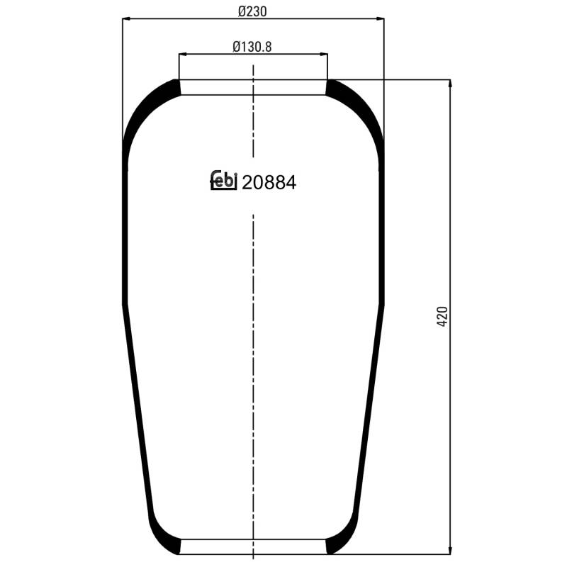 FEBI BILSTEIN Federbalg, Luftfederung IVECO,MAN 20884 81436010131,81436010133,0008188539 08188539,8188539,81436010066,81436010108,5000301452 von FEBI BILSTEIN