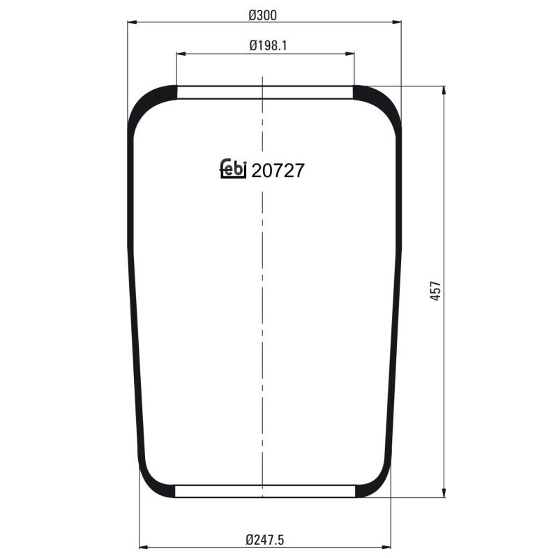 FEBI BILSTEIN Federbalg, Luftfederung MAN,DAF 20727 81436010091,81436010114,81436010118 0638148,81436010057,0196043,81436010056,81436010079 von FEBI BILSTEIN