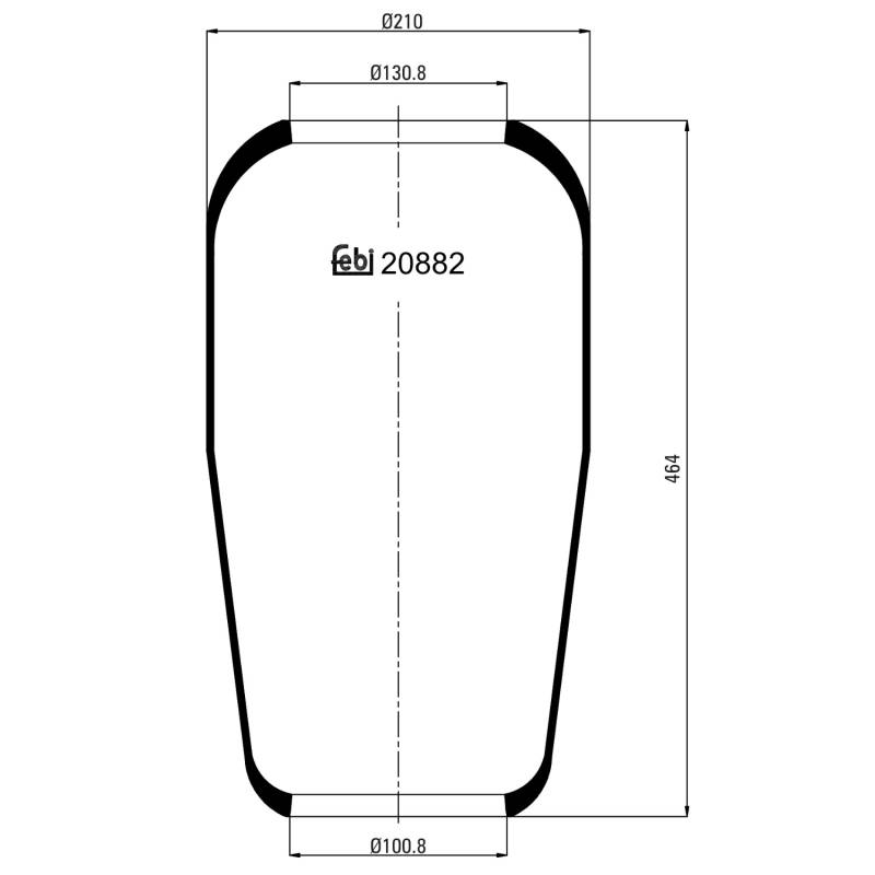 FEBI BILSTEIN Federbalg, Luftfederung MERCEDES-BENZ,MAN 20882 A3833270001,81436010065,81436010129 81436010121,81436010136,A6213280001,81436010070 von FEBI BILSTEIN