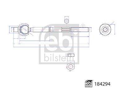 Febi Bilstein Axialgelenk, Spurstange [Hersteller-Nr. 184294] für Dacia, Renault von FEBI BILSTEIN