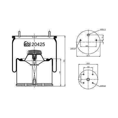 Febi Bilstein Federbalg, Luftfederung [Hersteller-Nr. 20425] von FEBI BILSTEIN