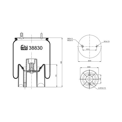 Febi Bilstein Federbalg, Luftfederung [Hersteller-Nr. 38830] von FEBI BILSTEIN