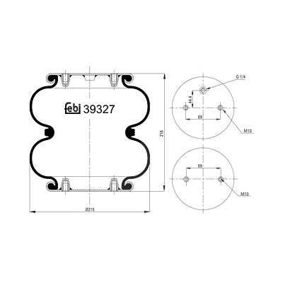 Febi Bilstein Federbalg, Luftfederung [Hersteller-Nr. 39327] von FEBI BILSTEIN