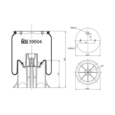 Febi Bilstein Federbalg, Luftfederung [Hersteller-Nr. 39504] von FEBI BILSTEIN