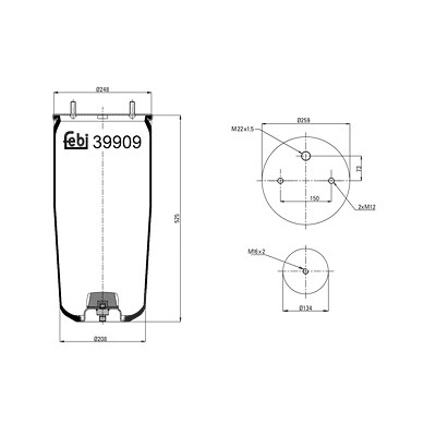 Febi Bilstein Federbalg, Luftfederung [Hersteller-Nr. 39909] von FEBI BILSTEIN