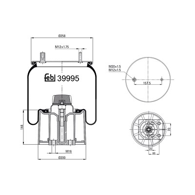 Febi Bilstein Federbalg, Luftfederung [Hersteller-Nr. 39995] von FEBI BILSTEIN