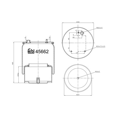 Febi Bilstein Federbalg, Luftfederung [Hersteller-Nr. 45662] von FEBI BILSTEIN