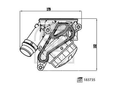 Febi Bilstein Gehäuse, Ölfilter [Hersteller-Nr. 183735] für BMW von FEBI BILSTEIN