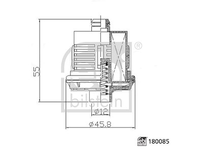 Febi Bilstein Hydraulikfilter, Lamellenkupplung-Allradantrieb [Hersteller-Nr. 180085] für Audi, Seat, Skoda, VW von FEBI BILSTEIN