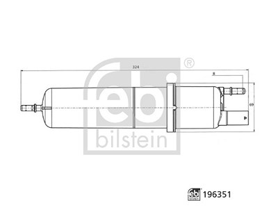 Febi Bilstein Kraftstofffilter [Hersteller-Nr. 196351] für BMW von FEBI BILSTEIN