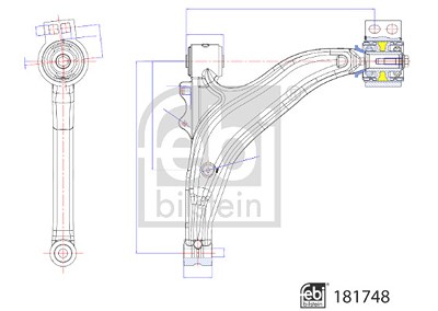 Febi Bilstein Lenker, Radaufhängung [Hersteller-Nr. 181748] für Opel von FEBI BILSTEIN