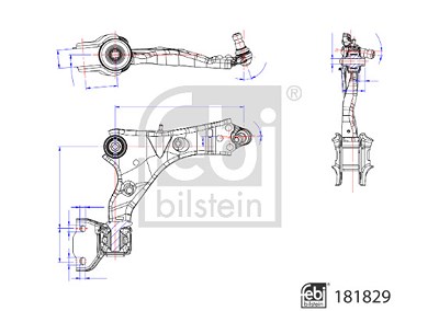 Febi Bilstein Lenker, Radaufhängung [Hersteller-Nr. 181829] für Land Rover von FEBI BILSTEIN