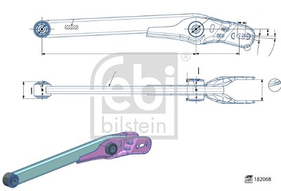 Febi Bilstein Lenker, Radaufhängung [Hersteller-Nr. 182068] für Alfa Romeo von FEBI BILSTEIN