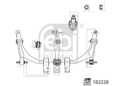 Febi Bilstein Lenker, Radaufhängung [Hersteller-Nr. 182228] für Alfa Romeo von FEBI BILSTEIN