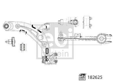 Febi Bilstein Lenker, Radaufhängung [Hersteller-Nr. 182625] für Mazda von FEBI BILSTEIN