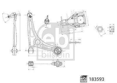 Febi Bilstein Lenker, Radaufhängung [Hersteller-Nr. 183593] für Hyundai, Kia von FEBI BILSTEIN