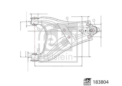 Febi Bilstein Lenker, Radaufhängung [Hersteller-Nr. 183804] für Dacia, Renault von FEBI BILSTEIN