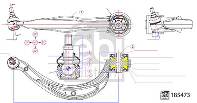 Febi Bilstein Lenker, Radaufhängung [Hersteller-Nr. 185473] für Audi von FEBI BILSTEIN