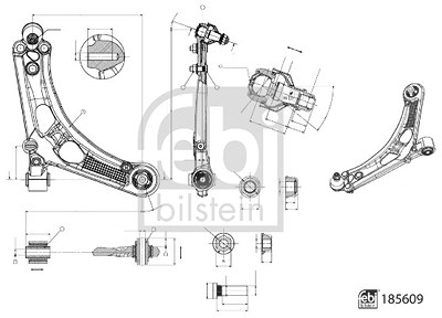 Febi Bilstein Lenker, Radaufhängung [Hersteller-Nr. 185609] für Citroën, Ds, Peugeot von FEBI BILSTEIN