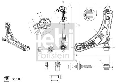 Febi Bilstein Lenker, Radaufhängung [Hersteller-Nr. 185610] für Citroën, Peugeot, Ds von FEBI BILSTEIN