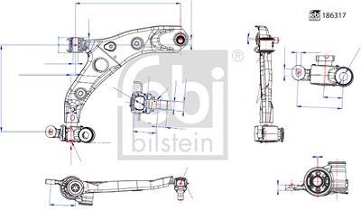 Febi Bilstein Lenker, Radaufhängung [Hersteller-Nr. 186317] für Mazda von FEBI BILSTEIN