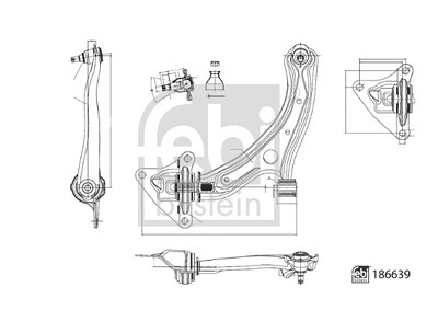 Febi Bilstein Lenker, Radaufhängung [Hersteller-Nr. 186639] für Honda von FEBI BILSTEIN