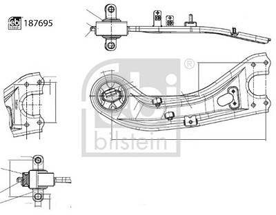 Febi Bilstein Lenker, Radaufhängung [Hersteller-Nr. 187695] für Hyundai von FEBI BILSTEIN