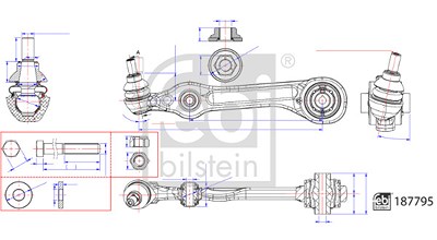 Febi Bilstein Lenker, Radaufhängung [Hersteller-Nr. 187795] für Mercedes-Benz von FEBI BILSTEIN