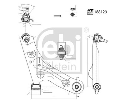 Febi Bilstein Lenker, Radaufhängung [Hersteller-Nr. 188129] für Nissan, Suzuki von FEBI BILSTEIN