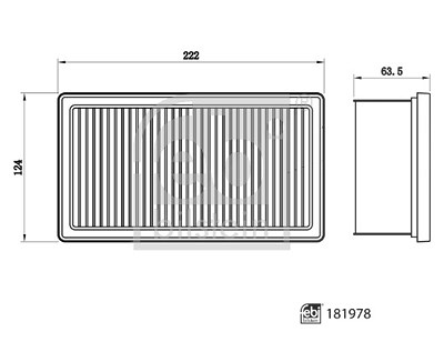 Febi Bilstein Luftfilter [Hersteller-Nr. 181978] für Dacia von FEBI BILSTEIN