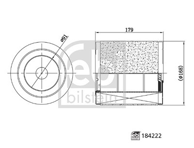 Febi Bilstein Luftfilter [Hersteller-Nr. 184222] für Audi von FEBI BILSTEIN