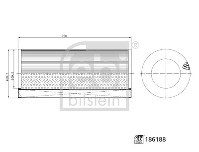 Febi Bilstein Luftfilter [Hersteller-Nr. 186188] für Mercedes-Benz von FEBI BILSTEIN