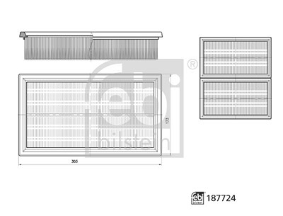 Febi Bilstein Luftfiltersatz [Hersteller-Nr. 187724] für Land Rover von FEBI BILSTEIN