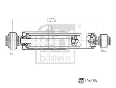 Febi Bilstein Stoßdämpfer [Hersteller-Nr. 194153] für Nissan, Opel, Renault, Vauxhall von FEBI BILSTEIN